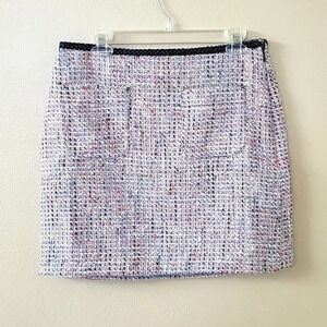 Ann Taylor Colorful Tweed Pocket Shift Skirt Work Office Career - Size 6